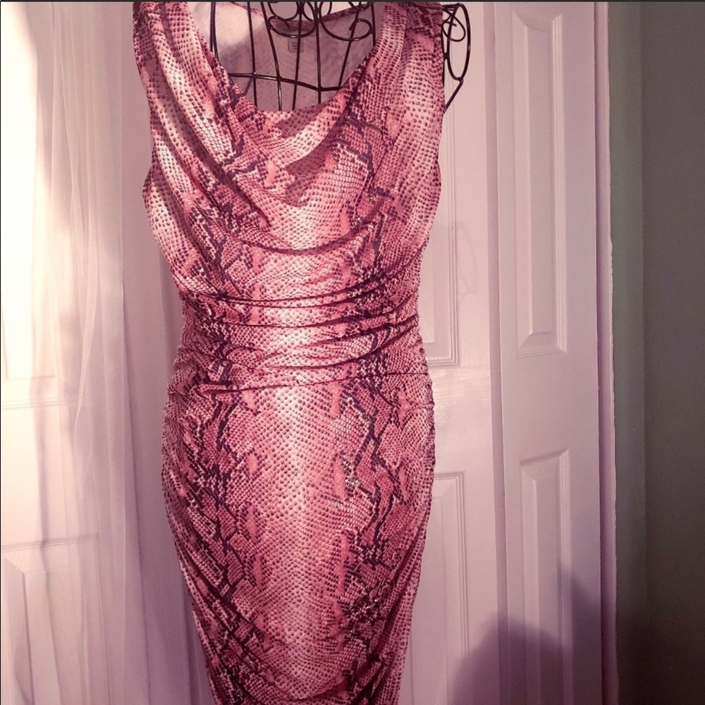 BOSTON PROPER SNAKESKIN DRESS -Like New